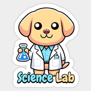 Science Lab Cute Science Dog Pun Sticker